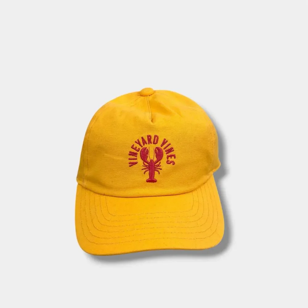 Vineyard Vines Boys' Lobster 5-Panel Hat Orange Blossom NWOT